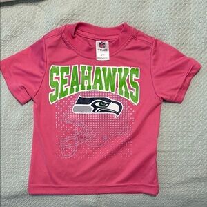 NFL Seahawks Pink and Green Short Sleeve Tee